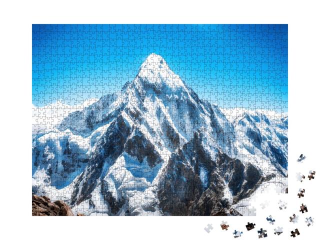Puzzle 1000 Teile „Berggipfel, Everest, National Park Nepal“