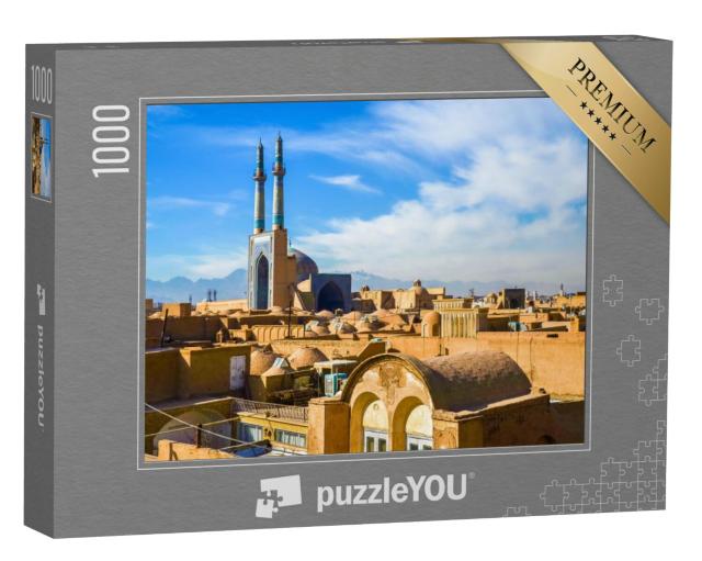 Puzzel 1000 stukjes „Uitzicht op het historische centrum van Yazd, Iran“