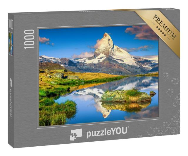 Puzzle 1000 Teile „Spektakuläres Matterhorn und herrlicher Stellisee, Zermatt, Schweiz“