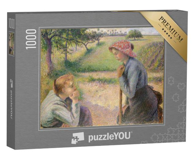 Puzzel 1000 stukjes „Camille Pissarro - Twee jonge boerinnen“