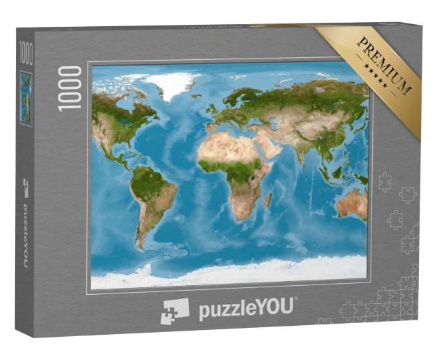 Puzzel 1000 stukjes „Wereldkaart“