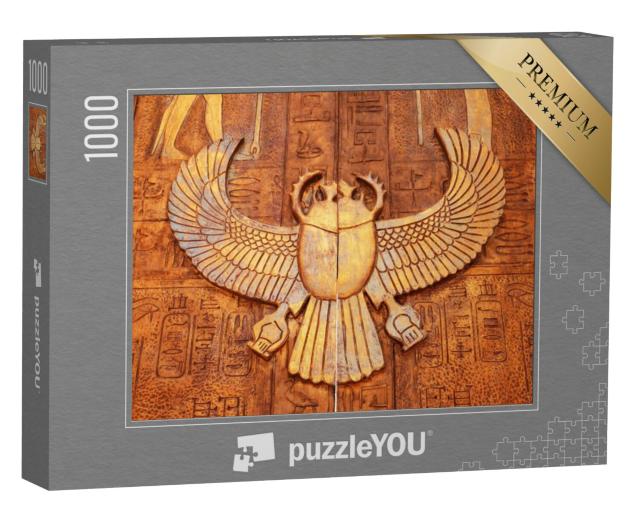 Puzzel 1000 stukjes „Oud-Egyptische poort in de piramiden, Egypte“