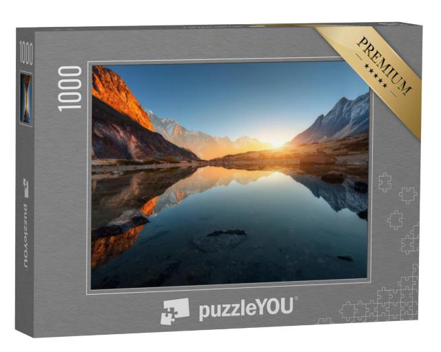 Puzzel 1000 stukjes „Landschap met hoge rotsen en pieken, Himalaya“