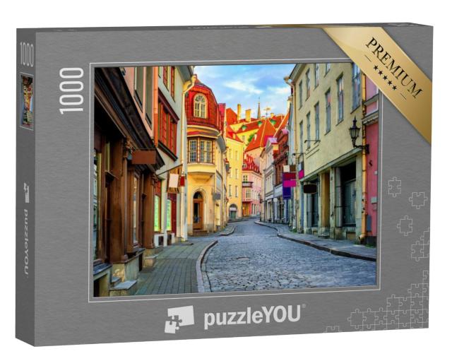 Puzzel 1000 stukjes „Straatje in het oude centrum van Tallinn, Estland“