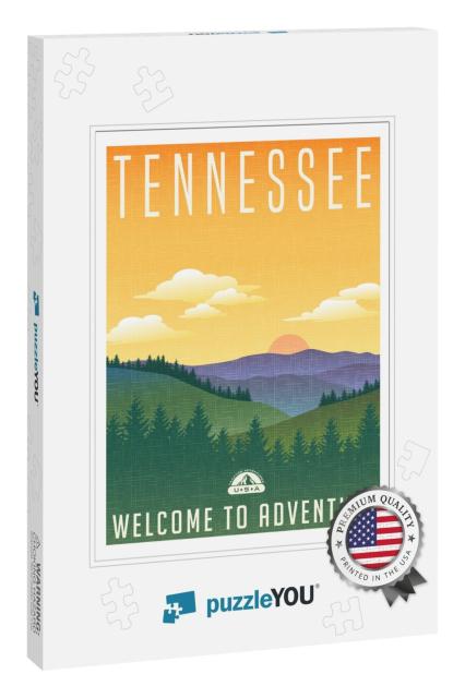 Tennessee, United States Travel Poster or Luggage Sticker... Jigsaw Puzzle