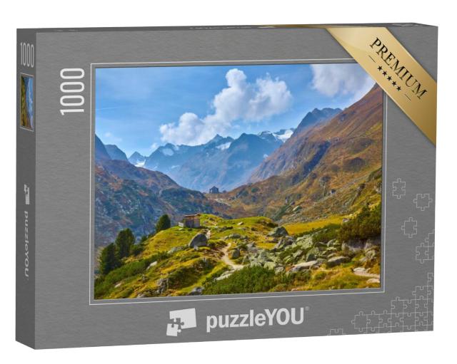 Puzzel 1000 stukjes „Wandelen in het Stubaital in Oostenrijk“