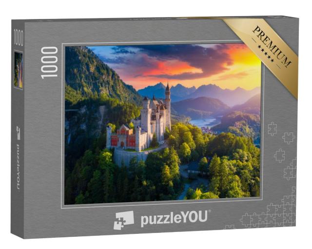 Puzzel 1000 stukjes „Kasteel Neuschwanstein bij Füssen, Beieren“