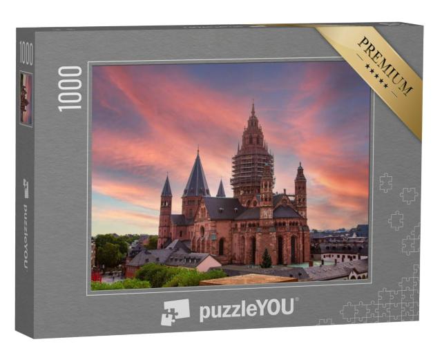 Puzzel 1000 stukjes „Martinuskathedraal, Mainz, Rijnland-Palts, Duitsland“