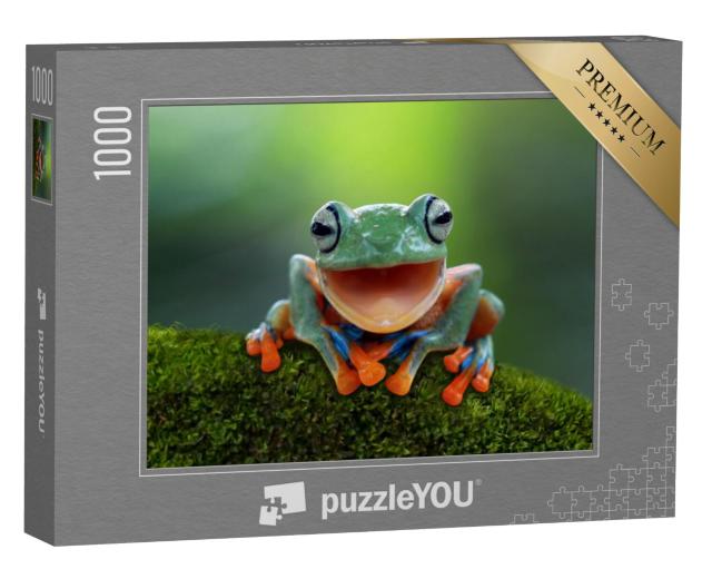 Puzzel 1000 stukjes „Een vrolijke boomkikker“