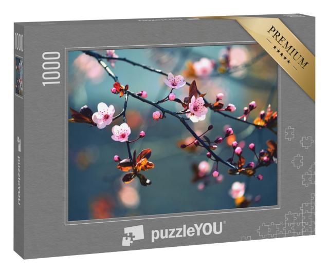 Puzzle 1000 Teile „Wunderschön blühende japanische Kirsche“