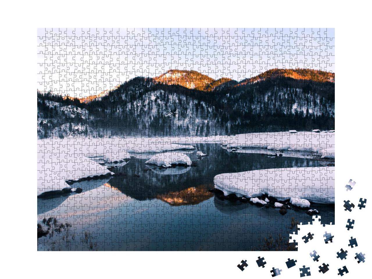 Puzzle 1000 Teile „Winterwunderland im schönen Bayern“