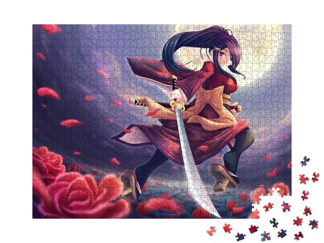 Puzzle 1000 Teile „Rosen-Samurai“