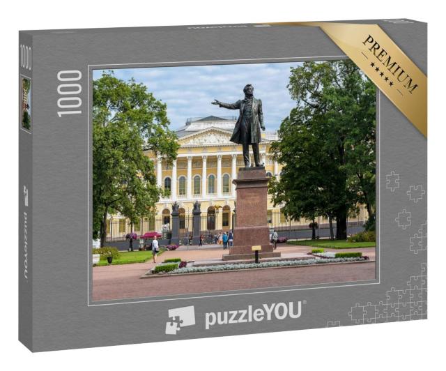 Puzzle 1000 Teile „Denkmal des russischen Dichters Alexander Puschkin, St. Petersburg, Russland“