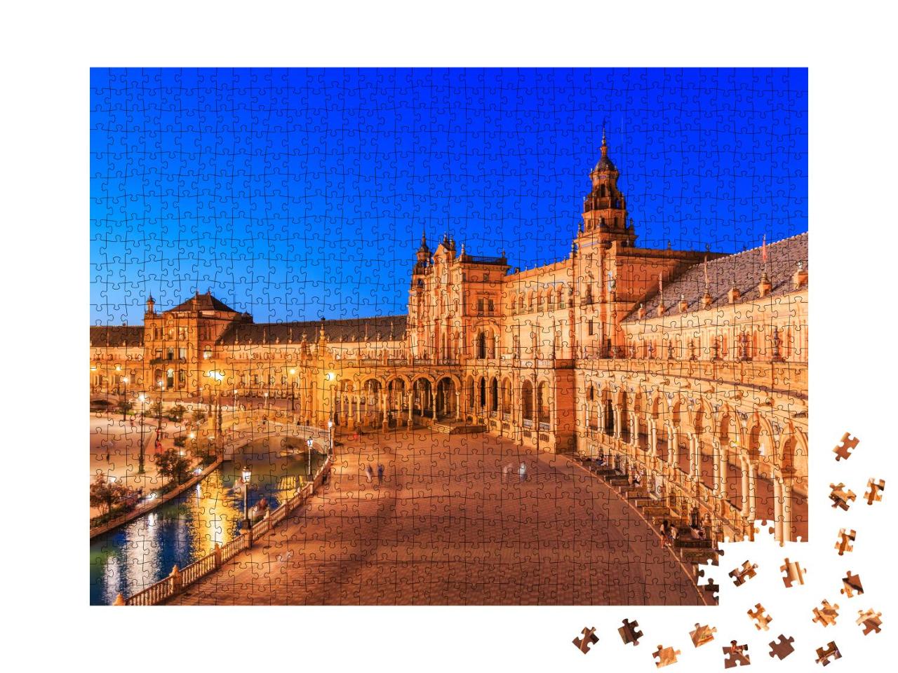 Puzzle 1000 Teile „Sevilla, Spanien, Plaza de España“
