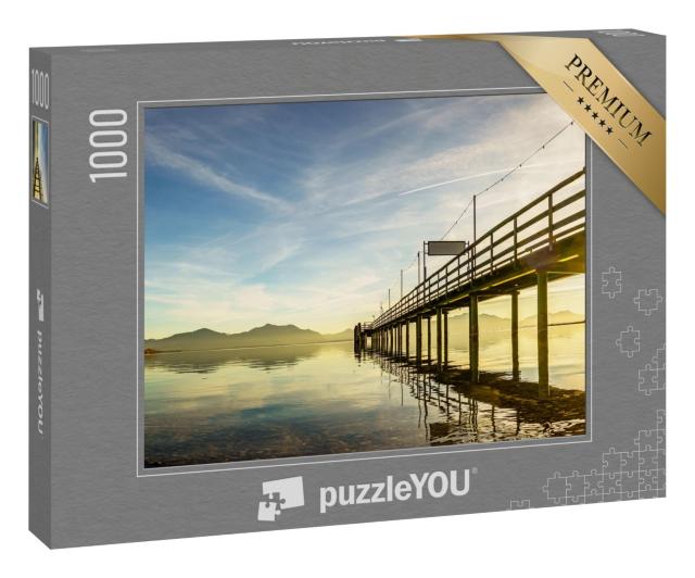 Puzzle 1000 Teile „Steg am Chiemsee in Bayern“