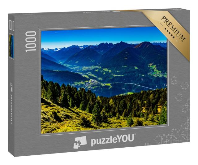 Puzzle 1000 Teile „Blick ins Stubaital vom Patscherkofel in Tirol“