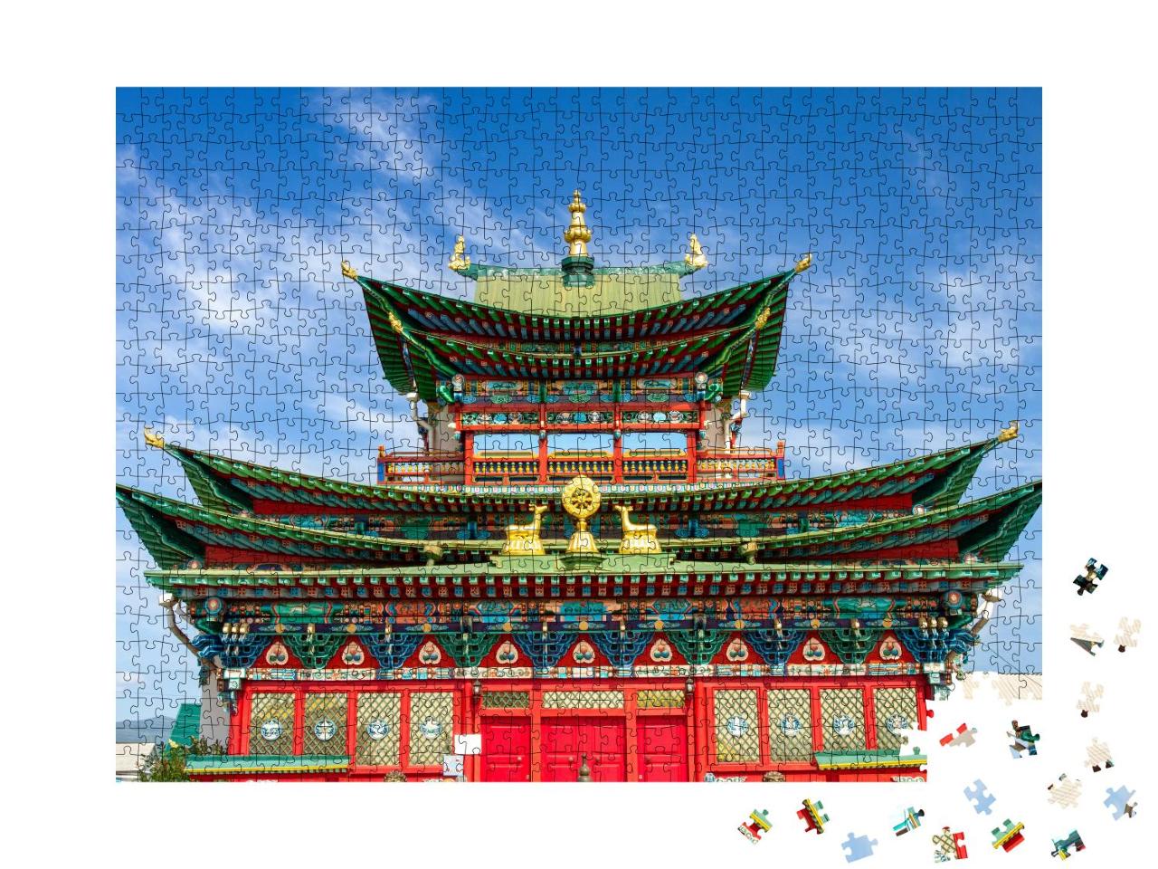 Puzzle 1000 Teile „Ivolginsky datsan: Buddhistisches Kloster nahe Burjatien, Russland“