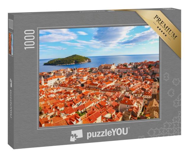 Puzzle 1000 Teile „Altstadt der Stadt Dubrovnik an der Adria, Kroatien“