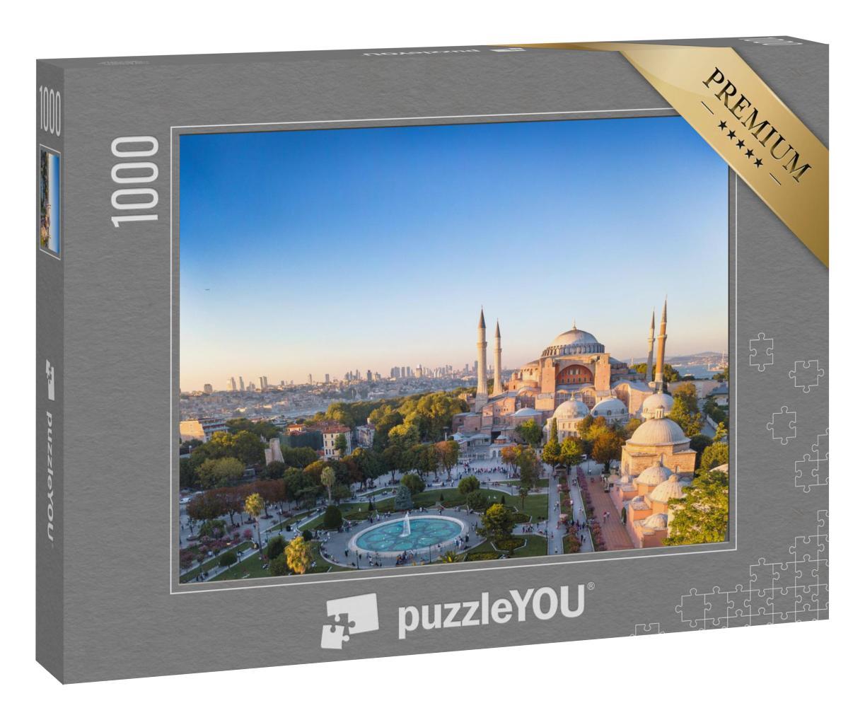 Puzzle 1000 Teile „Hagia Sophia mit einem großartigen Blick auf den Bosporus“
