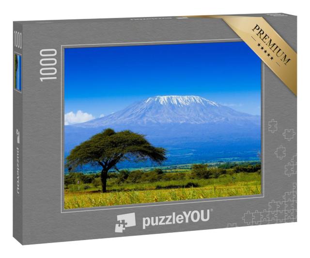 Puzzle 100 Teile „Kilimandscharo auf afrikanischer Savanne“
