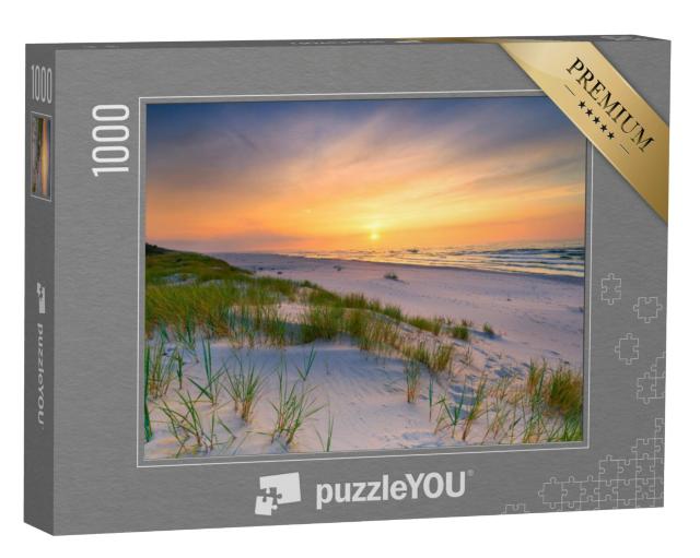 Puzzel 1000 stukjes „Zonsondergang op een strand aan de Baltische Zee“