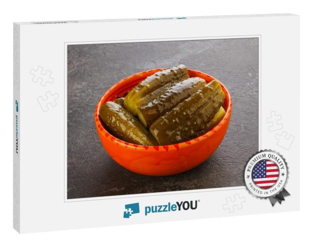 Marinated Pickled Cucumbers Snack in the Bowl... Jigsaw Puzzle