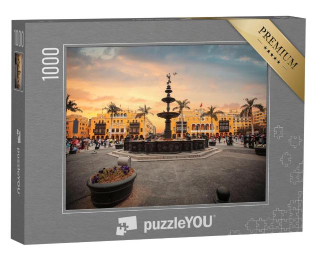 Puzzel 1000 stukjes „Marktplaats van Lima, Peru“