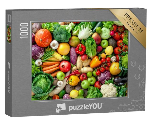 Puzzel 1000 stukjes „Assortiment verse groenten en fruit“