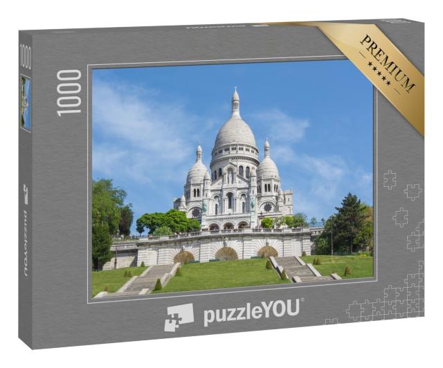 Puzzle 1000 Teile „Basilika Sacre Coeur am Montmartre-Hügel, Paris, Frankreich“