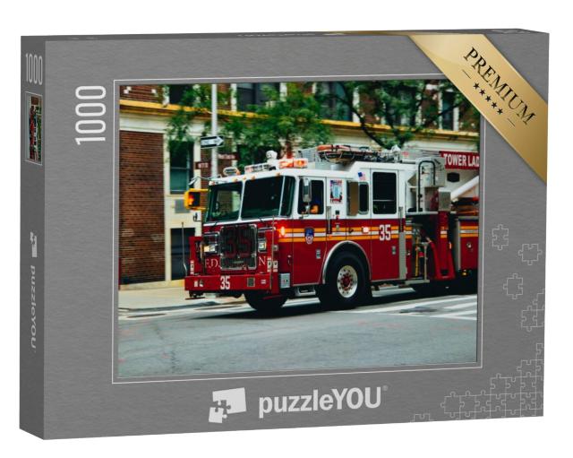 Puzzel 1000 stukjes „Brandweerwagen in New York“