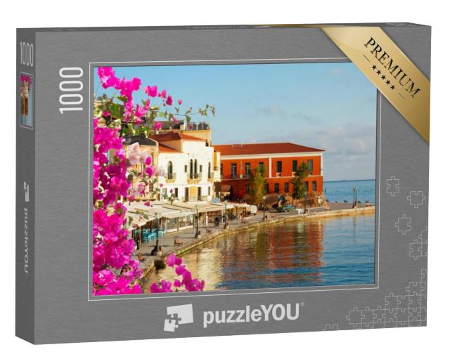 Puzzel 1000 stukjes „Kust van Chania met oude stad, Kreta, Griekenland“