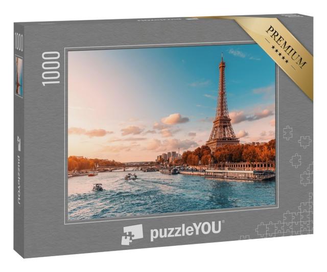 Puzzle 1000 Teile „Der Eiffelturm im abendlichen Sonnenlicht“