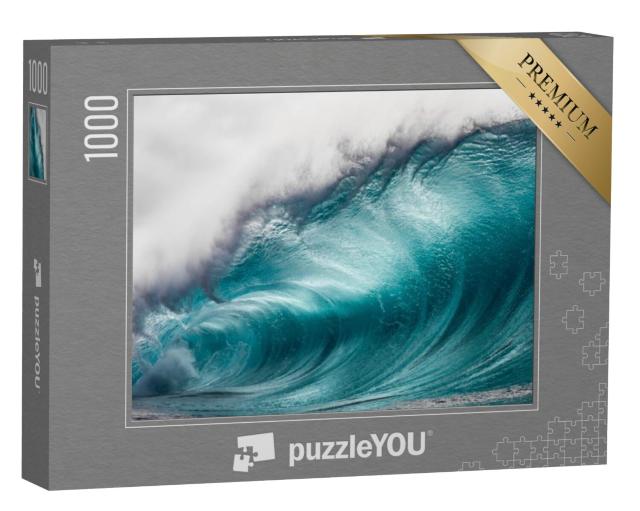 Puzzel 1000 stukjes „Gigantische golf in de zee, kracht van water“