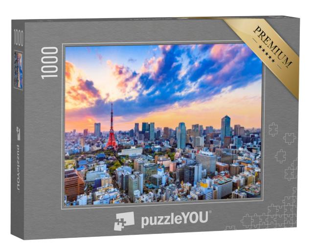 Puzzel 1000 stukjes „Zonsondergang boven Tokio, Japan“