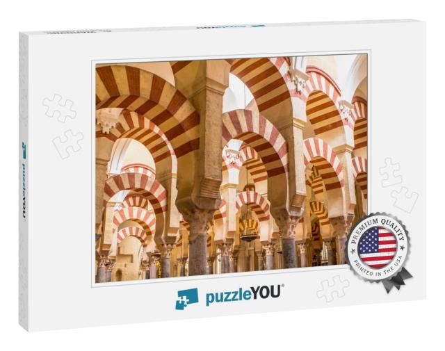 Inside of the La Mezquita Cathedral Mosque in Cordoba, An... Jigsaw Puzzle