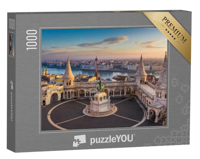 Puzzel 1000 stukjes „Het beroemde Vissersbastion bij zonsopgang, Boedapest, Hongarije“