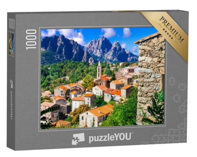 Puzzel 1000 stukjes „Evisa: een pittoresk bergdorpje op Corsica“