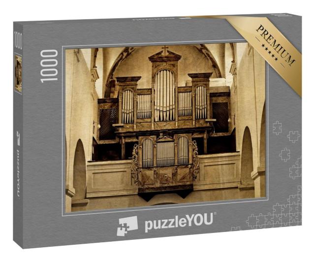Puzzle 1000 Teile „Alte Kirchenorgel mit Orgelpfeifen“