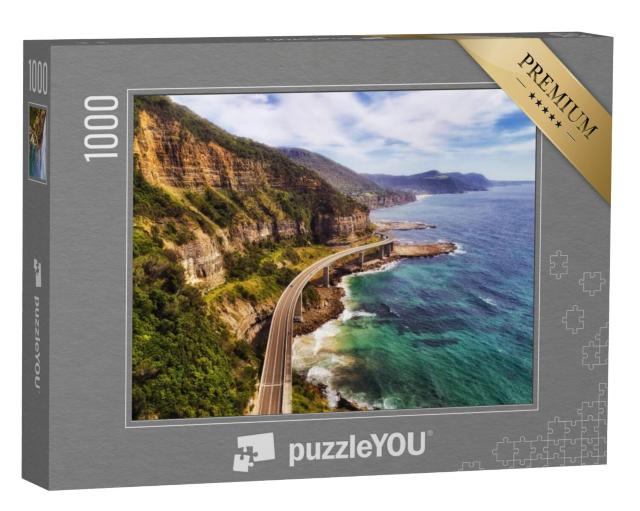 Puzzel 1000 stukjes „Brug over zeekliffen op de Grand Pacific Drive, Australië“