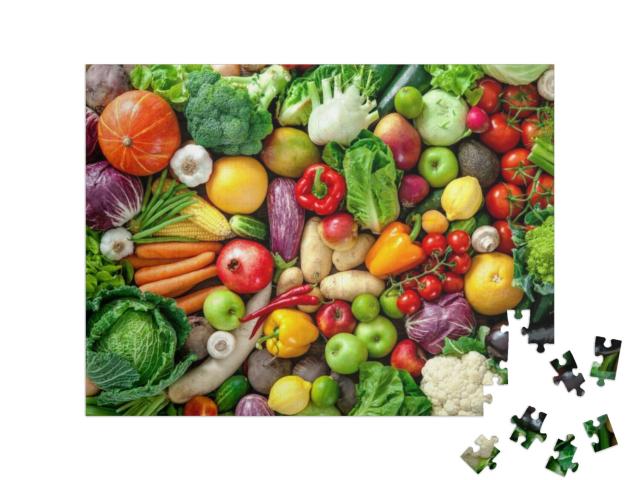 Puzzel 200 stukjes „Assortiment verse groenten en fruit“