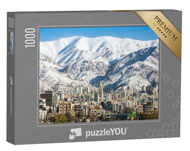 Puzzel 1000 stukjes „Teheran en Alborz-gebergte in de winter, Iran“