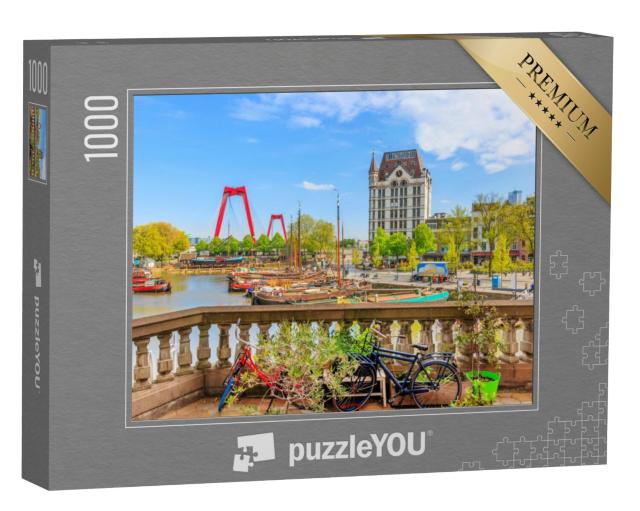 Puzzel 1000 stukjes „Uitzicht op de Oude Haven in Rotterdam“