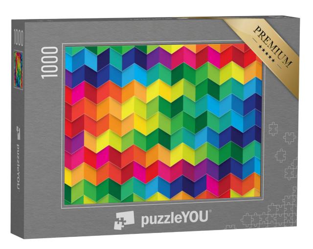 Puzzel 1000 stukjes „Kleurrijke geometrische achtergrond“