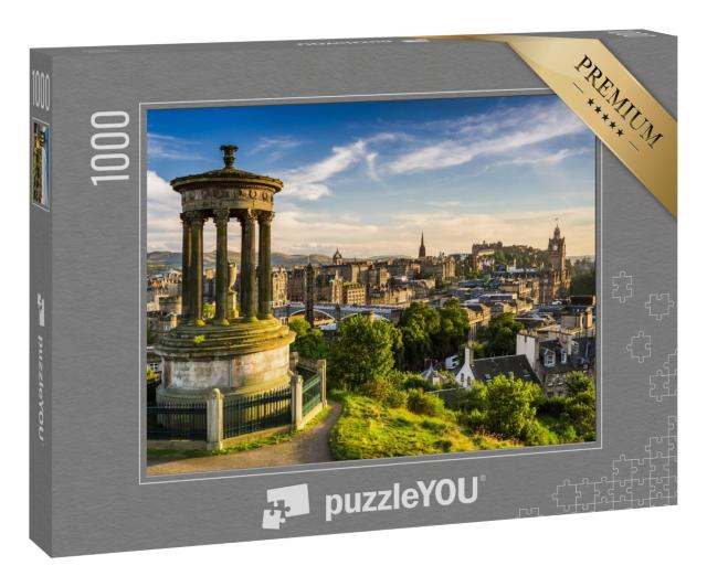 Puzzle 1000 Teile „Schöne Aussicht auf die Stadt Edinburgh, Schottland“