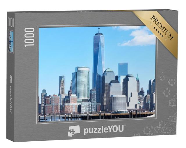 Puzzel 1000 stukjes „Manhattan skyline met de toren van het One World Trade Centre“