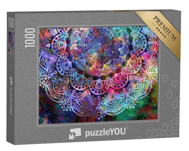 Puzzel 1000 stukjes „Veelzijdige mandala in perfecte symmetrie“