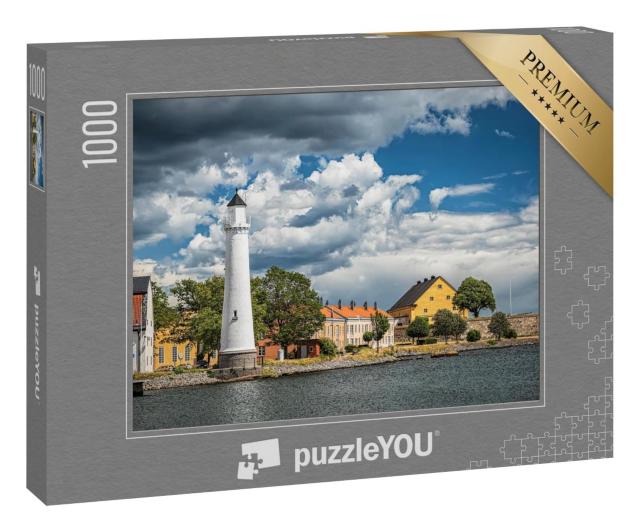 Puzzle 1000 Teile „Der Leuchtturm der Insel Stumholmen bei Karlskrona, Schweden“
