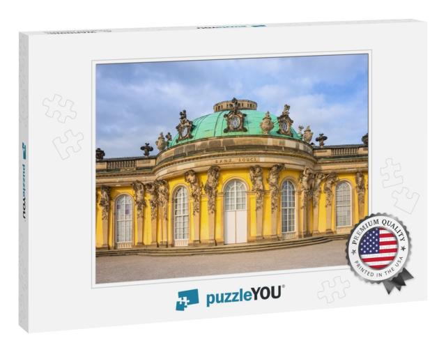 Facade of Sanssouci Palace in Potsdam, Germany... Jigsaw Puzzle