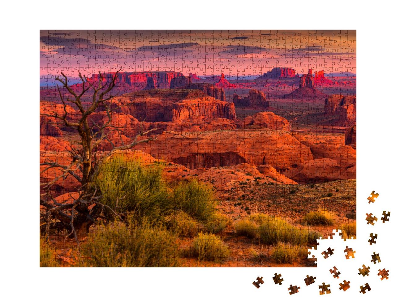 Puzzle 1000 Teile „Sonnenaufgang in Hunts Mesa, Arizona, USA“