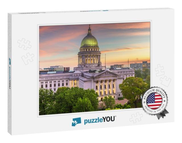 Madison, Wisconsin, USA Cityscape Over the State Capitol B... Jigsaw Puzzle